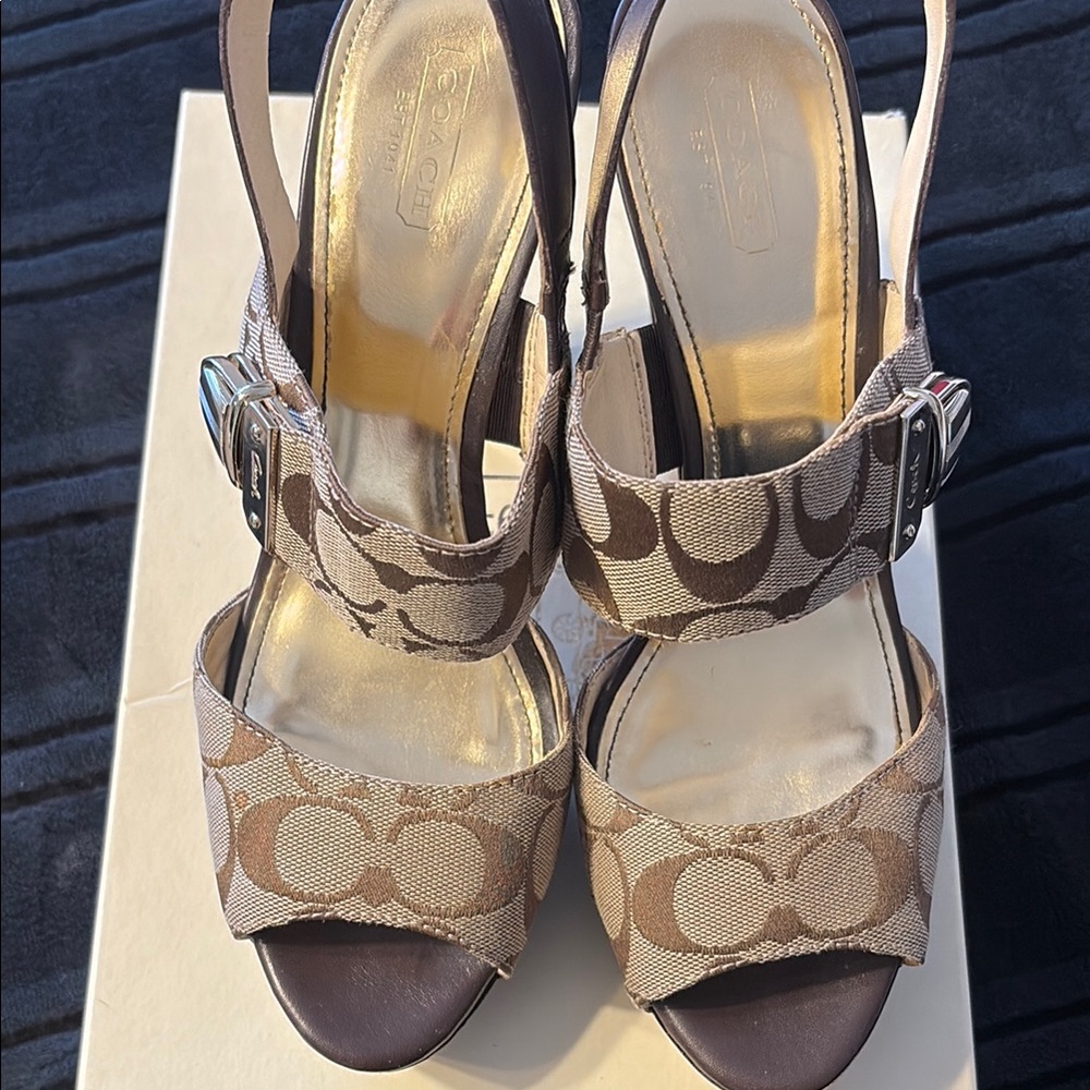 Coach Brown Signature Women's Heals